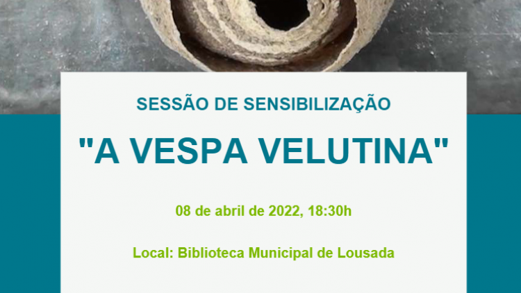 Sessão de Sensibilização "A VESPA VELUTINA" - 08/04/2022, 18:30h - Biblioteca Municipal de Lousada
